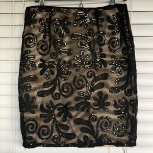 High-Waisted Sequined Skirt